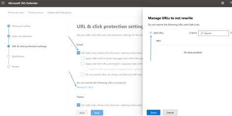 Set up Safe Links policies in Microsoft Defender for Office 365.